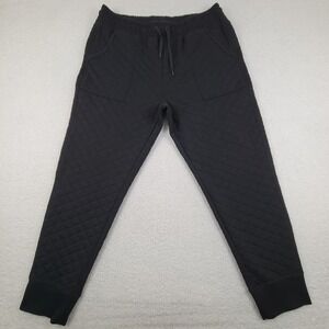 DSG Pants Mens XL Black Quilted Joggers Polyester‎ Spandex Drawstring Pockets